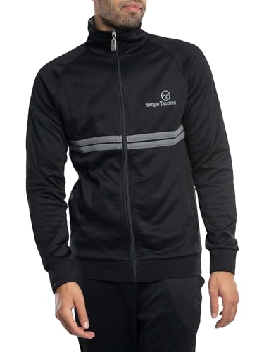 Sergio Tacchini Herren Neue Dallas Trainingsjacke, Black/Quiet Shade, XXL von Sergio Tacchini