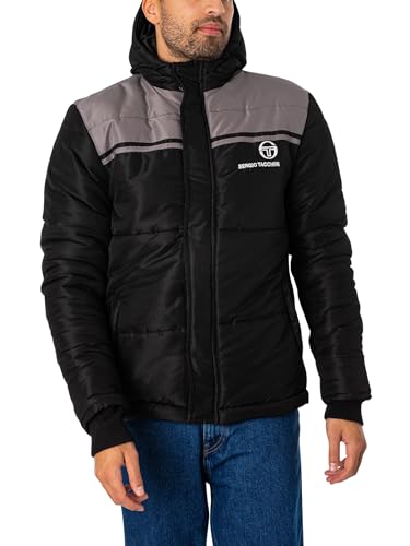 Sergio Tacchini Herren Neue Daunenjacke von Young Line, Schwarz, XL von Sergio Tacchini