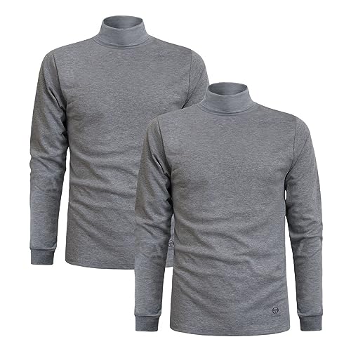 Sergio Tacchini Herren Rollkragen Pullover Turtleneck Warm, 2er Pack Grau XL von Sergio Tacchini