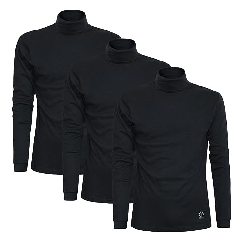 Sergio Tacchini Herren Rollkragen Pullover Turtleneck Warm, 3er Pack Schwarz M von Sergio Tacchini