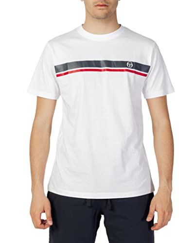 Sergio Tacchini Herren T-Shirt E Homme Stripe A Tshirt, Weiß/Marin, L von Sergio Tacchini