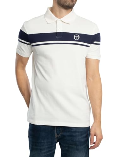 Sergio Tacchini Herren Young Line Polo Shirt, Gardenia/Maritime Blue, S Sergio Tacchini Herren Young Line Polo Shirt, Gardenia/Maritime Blue, S von Sergio Tacchini