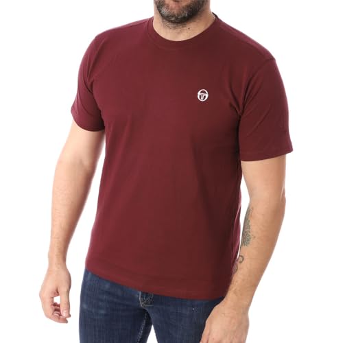 Sergio Tacchini Iconic Herren-T-Shirt, Bordeaux, rot, L von Sergio Tacchini