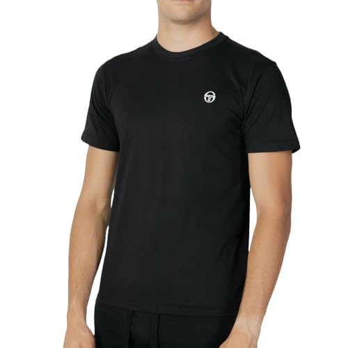 Sergio Tacchini Iconic Herren-T-Shirt, Schwarz, Schwarz , 56 von Sergio Tacchini