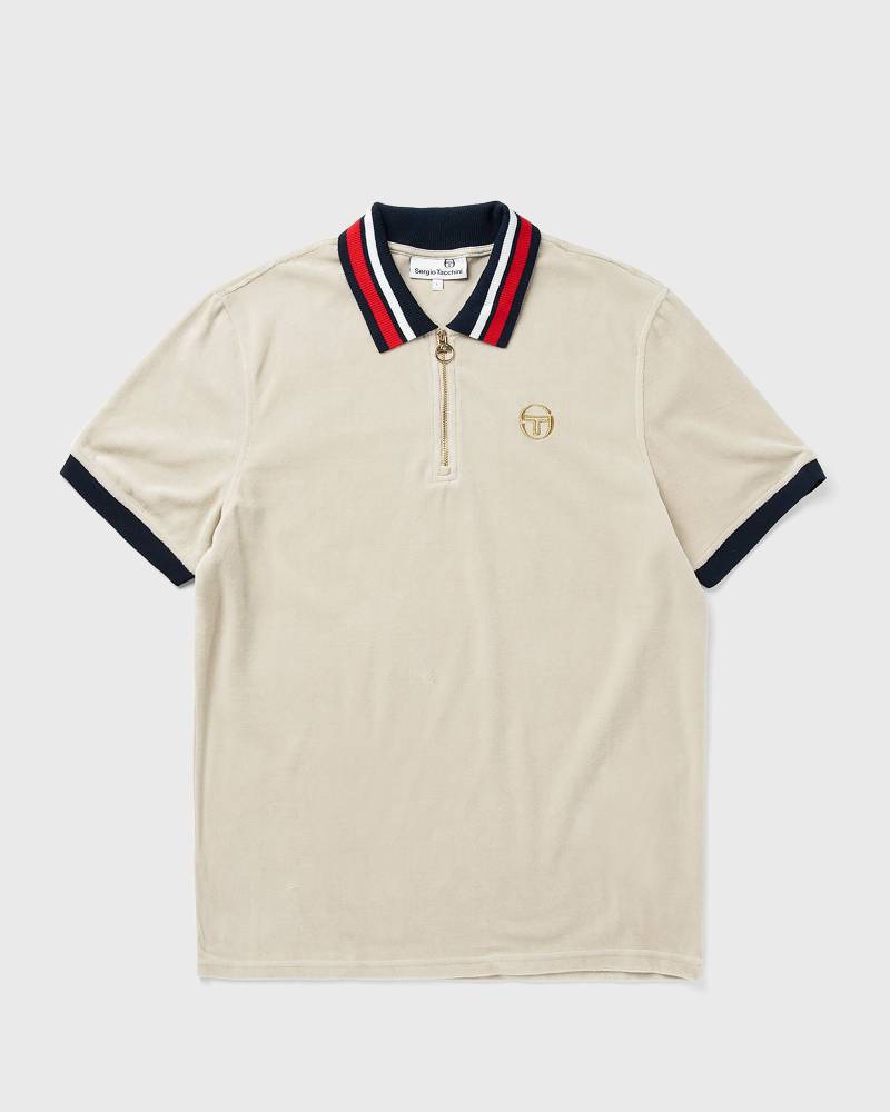 Sergio Tacchini MAHONY VELOUR POLO men Polos beige in Größe:L von Sergio Tacchini