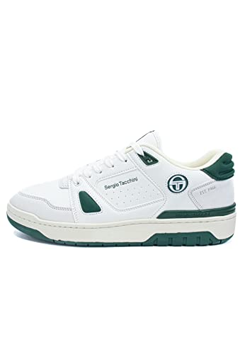 Sergio Tacchini Milano Unisex für Damen Herren Sneaker Schnürschuh Schuhe White DK Green (358) Gr. 41 von Sergio Tacchini