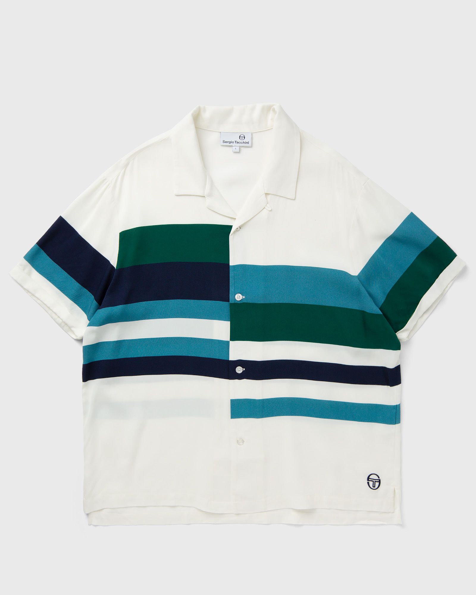 Sergio Tacchini PENNELLATA CABANA SHIRT men Shortsleeves beige in Größe:M von Sergio Tacchini