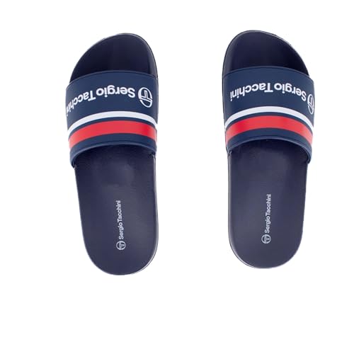 Sergio Tacchini Portofino Navy Red Slipper Badelatschen 40 von Sergio Tacchini