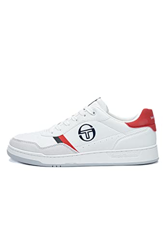 Sergio Tacchini Roma Herren Sneaker Schnürschuh Herrenschuh Schuhe für Herren White RED (79) Gr. 42 von Sergio Tacchini