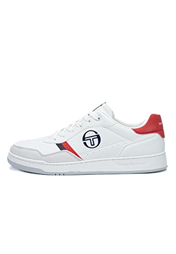 Sergio Tacchini Roma Herren Sneaker Schnürschuh Herrenschuh Schuhe für Herren White RED (79) Gr. 44 von Sergio Tacchini