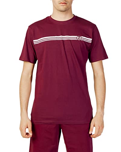 Sergio Tacchini SS Stripe B, Bordeaux White, XL von Sergio Tacchini