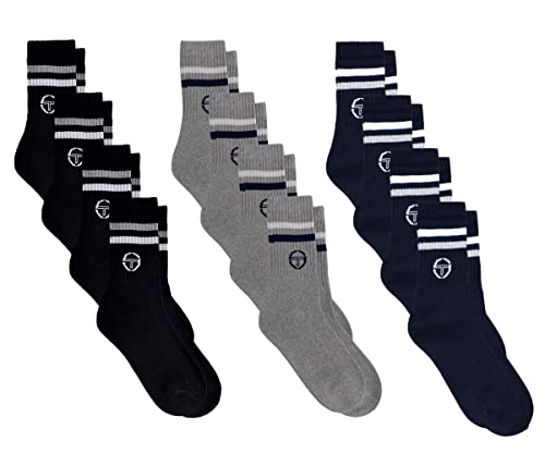 Sergio Tacchini Socken Tennis für Herren 12er Pack Assorted Classic 39/42 von Sergio Tacchini