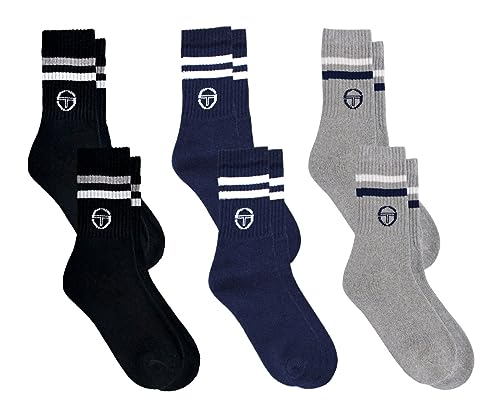 Sergio Tacchini Socken Tennis für Herren 6er Pack Assorted Classic 43/46 von Sergio Tacchini