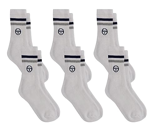 Sergio Tacchini Socken Tennis für Herren 6er Pack Weiß 35/38 von Sergio Tacchini