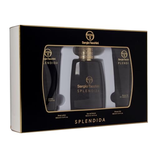 Sergio Tacchini Splendida 3-teiliges Geschenk-Set: Eau de Parfum, Duschgel, Body Lotion, je 100 ml von Sergio Tacchini