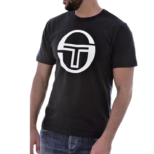 Sergio Tacchini Stadium Herren-T-Shirt, Schwarz, Schwarz , L von Sergio Tacchini