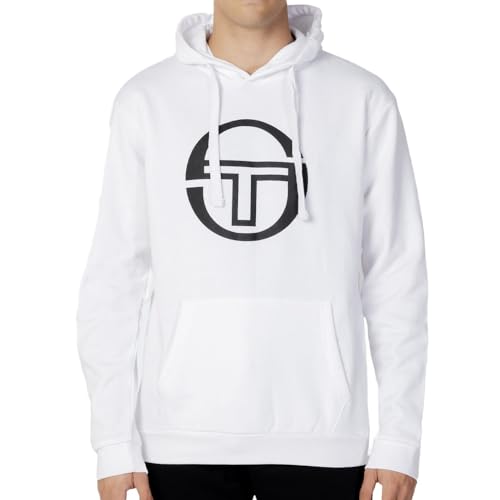 Sergio Tacchini Sweatshirt mit Kapuze, Weiß, Herren Stadium, weiß, L von Sergio Tacchini