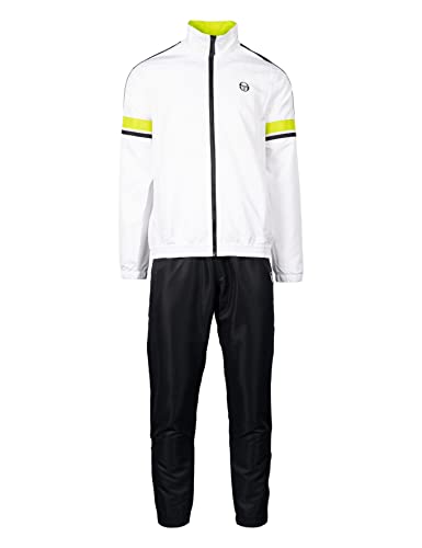 SergioTacchini Herren Cryo Trainingsanzug, White/Lime Green, L von Sergio Tacchini