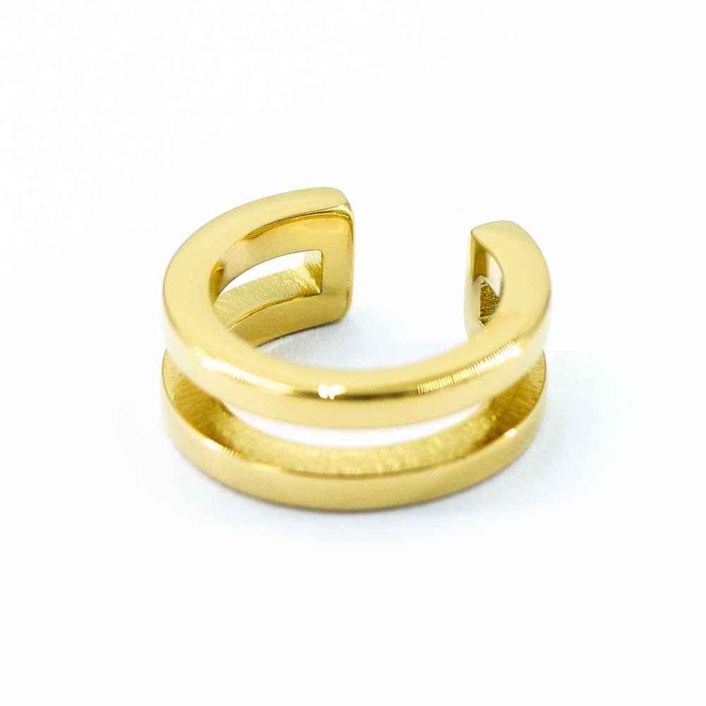 Damen Edelstahl Earcuff Doppelschiene in Zwei Farben. Waterproof von SergioEngeljewelry