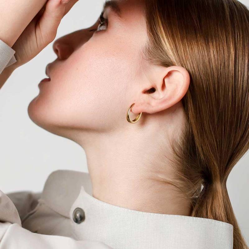 Ovale Und Robuste Damen Edelstahlcreolen in Zwei Farben von SergioEngeljewelry