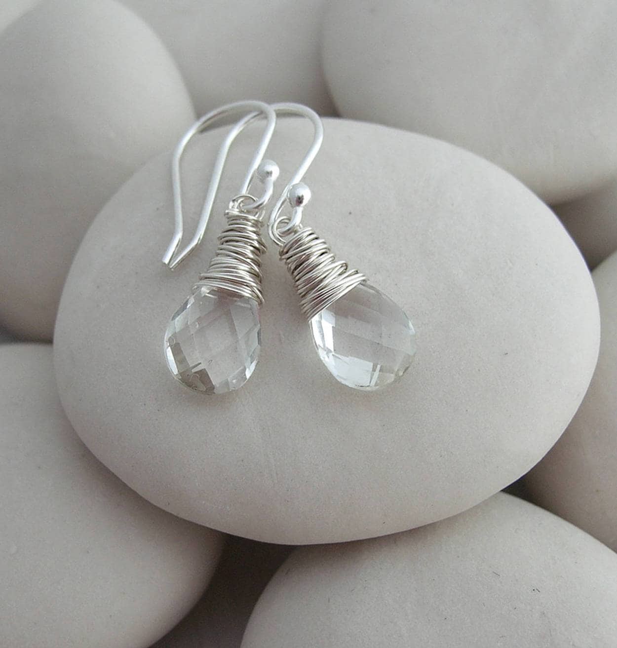 Crystal Quarz Tropfen Ohrringe Crystal Quarz Tropfen Ohrringe von SerinShop