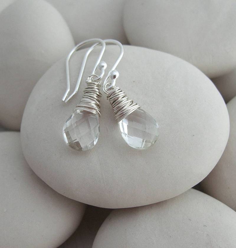 Crystal Quarz Tropfen Ohrringe von SerinShop