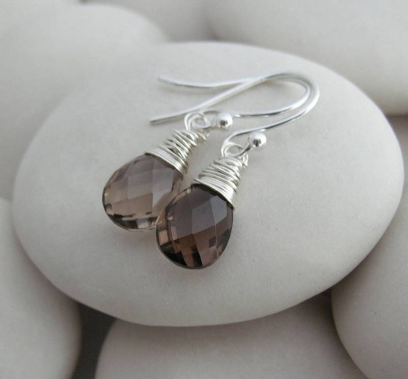 Rauchquarz Ohrringe Rauchquarz Ohrringe von SerinShop