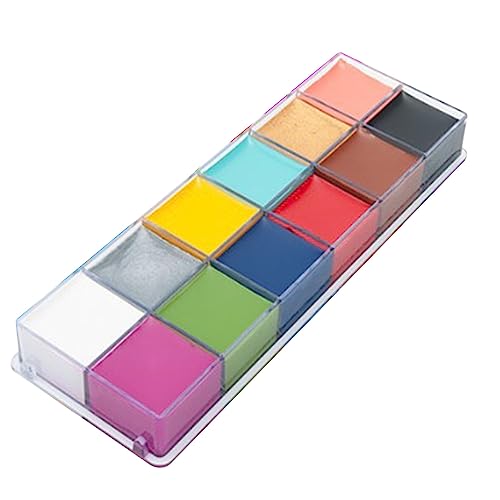 12 Farben Kosmetikpalette, Professionelle, Schnell Trocknende DIY-Körper-Make-up-Palette auf Wasserbasis Für Partys von Serlium