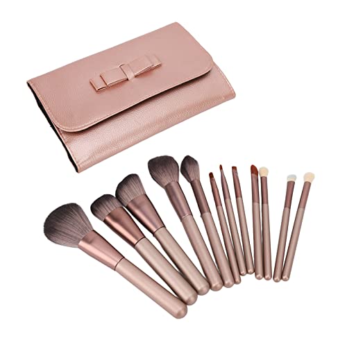 Make-up-Pinsel-Sets, 12-teilige Reise-Make-up-Pinsel, weicher Kunstfaser-Make-up-Pinsel mit PU-Leder-Aufbewahrungstasche für Puder-Rouge-Lidschatten von Serlium