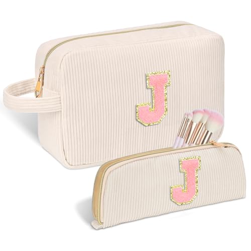 Niedliche Make-up-Tasche, Kosmetiktasche, Reise-Kulturbeutel, Geburtstagsgeschenk für Frauen, sie, Mutter, Freundin, Ehefrau, Lehrer, Beige, J, B Niedliche Make-up-Tasche, Kosmetiktasche, Reise-Kulturbeutel, Geburtstagsgeschenk für Frauen, sie, Mutter, Freundin, Ehefrau, Lehrer, Beige, J, B von Sernaxi