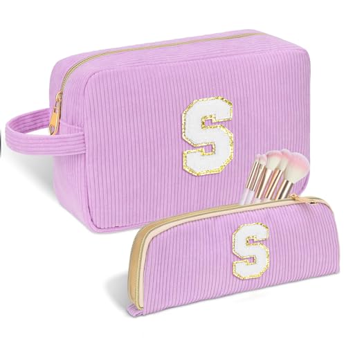 Niedliche Make-up-Tasche, Kosmetiktasche, Reise-Kulturbeutel, Geburtstagsgeschenk für Frauen, sie, Mutter, Freundin, Ehefrau, Lehrer, Violett, S, Größe S: Niedliche Make-up-Tasche, Kosmetiktasche, Reise-Kulturbeutel, Geburtstagsgeschenk für Frauen, sie, Mutter, Freundin, Ehefrau, Lehrer, Violett, S, Größe S: von Sernaxi