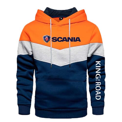 Herren-Kapuzenpullover Mit Taschen Für Scania Kontrastfarbene Oberteile Kapuzenpullover Mit Kapuze Pullover Sweatshirt Bedruckte Jacken Langärmlige-Orange||M Herren-Kapuzenpullover Mit Taschen Für Scania Kontrastfarbene Oberteile Kapuzenpullover Mit Kapuze Pullover Sweatshirt Bedruckte Jacken Langärmlige-Orange||M von Seroni