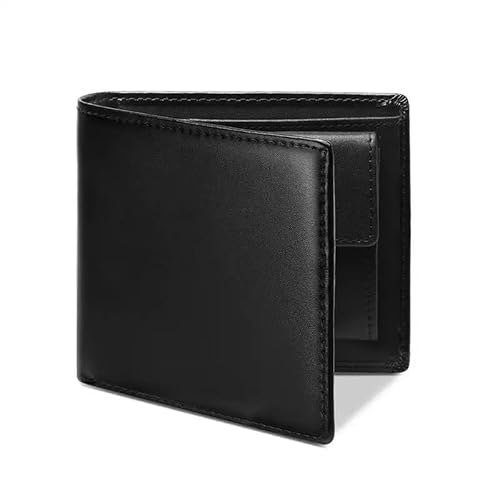 Leder Geldbörse Herren Portmonee Herren mit RFID Schutz I 13 Fächer für Kreditkarten I Echtleder Portmonee mit Münzfach I Geldbörse für Männer mit Geschenk Box (Schwarz) von Serovi