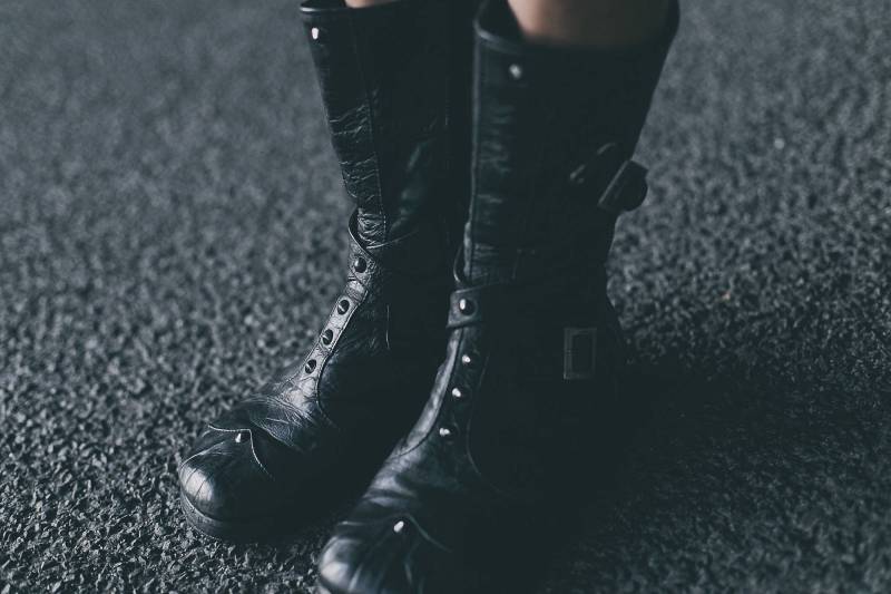 Punk Priestess Lederstiefel - Festival Stiefel von SerpentineWear