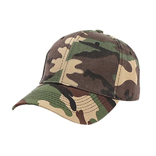 Männlich Weiblich Neutral Sommer Outdoor Baseball Caps Tarnung Verstellbare Hut Visiere Cap Blau Herren (Army Green, One Size) von Serria