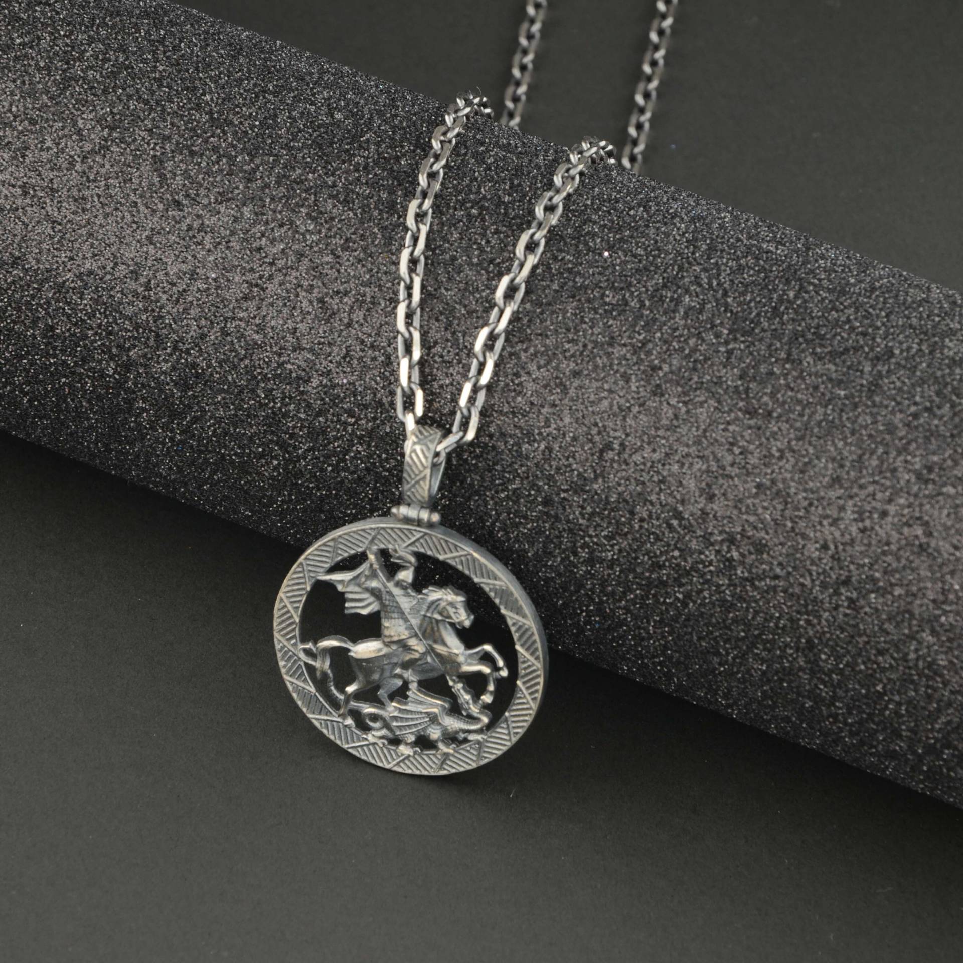 Spartan Pferd Krieger Halskette, Silber Männer Luxus-Halskette Für Männer, Personalisierte Vatertagsgeschenk von ServetJewelleryStore