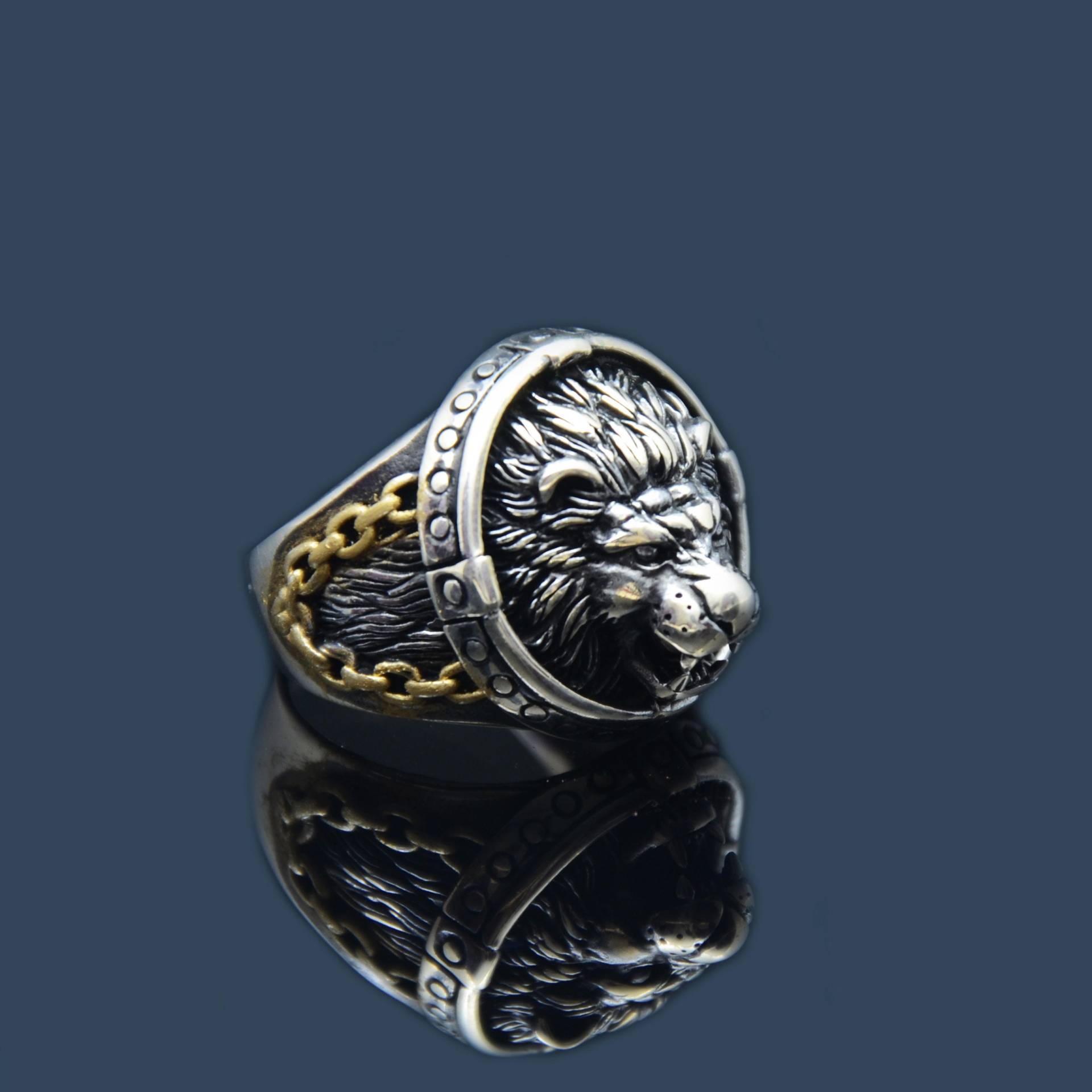 sterling Silber Löwe Männer Ring, Herrenring, Luxus Ring Für Männer, Mode Geschenk Ihn, Vatertagsgeschenk von ServetJewelleryStore