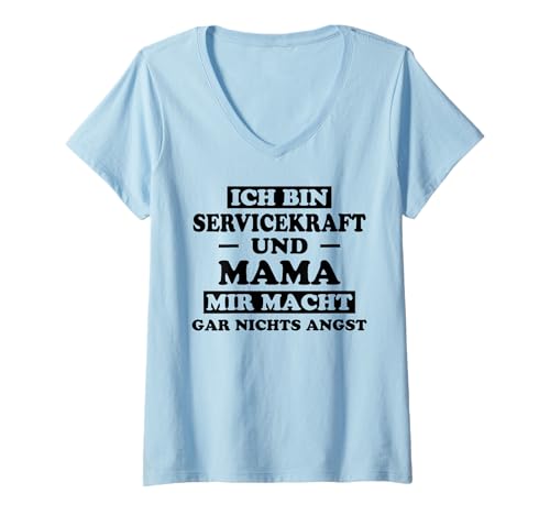 Damen Servicekraft Mama Lustiges Servicekraft T-Shirt mit V-Ausschnitt Damen Servicekraft Mama Lustiges Servicekraft T-Shirt mit V-Ausschnitt von Servicekraft Sprüche Mama Servicekraft Design