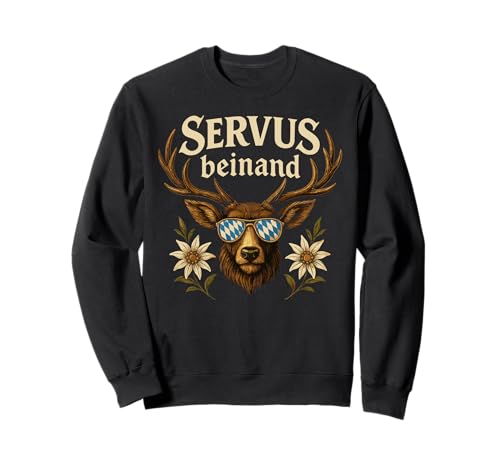 Servus beinand Lederhosn Tracht Bayern Volksfest Herren Sweatshirt von Servus Bayern & Tirol Trachtenhemd Trachtenshirt