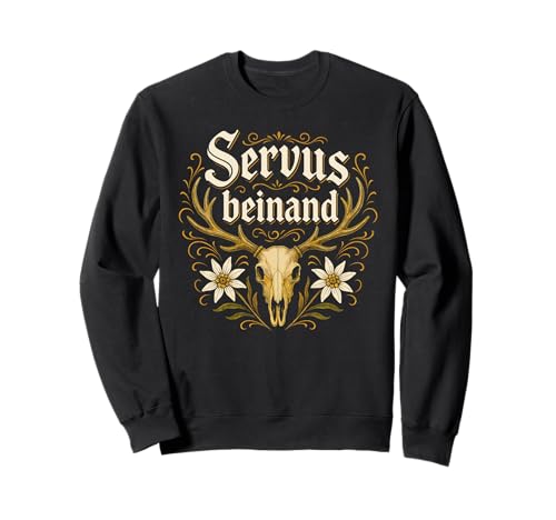 Servus beinand Lederhosn Tracht Bayern Volksfest Herren Sweatshirt von Servus Bayern & Tirol Trachtenhemd Trachtenshirt