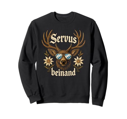 Servus beinand Lederhosn Tracht Bayern Volksfest Herren Sweatshirt von Servus Bayern & Tirol Trachtenhemd Trachtenshirt