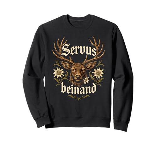 Servus beinand Lederhosn Tracht Bayern Volksfest Herren Sweatshirt von Servus Bayern & Tirol Trachtenhemd Trachtenshirt