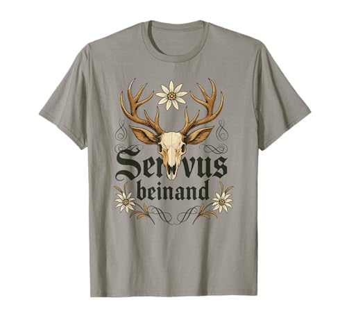 Servus beinand Lederhosn Tracht Bayern Volksfest Herren T-Shirt von Servus Bayern & Tirol Trachtenhemd Trachtenshirt