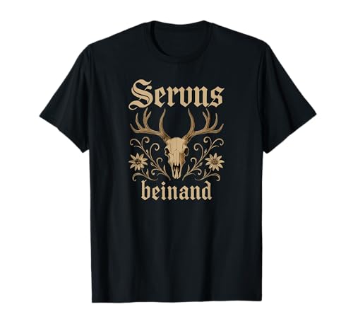 Servus beinand Lederhosn Tracht Bayern Volksfest Herren T-Shirt von Servus Bayern & Tirol Trachtenhemd Trachtenshirt