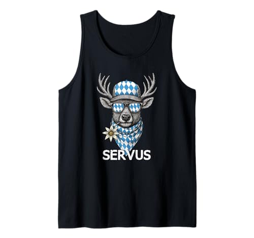 Tracht Servus Dirndl Lederhosen Cool Bayerisch Tracht Ersatz Tank Top von Servus Trachten Ersatz Dirndl Fun Dialekt Boarisch
