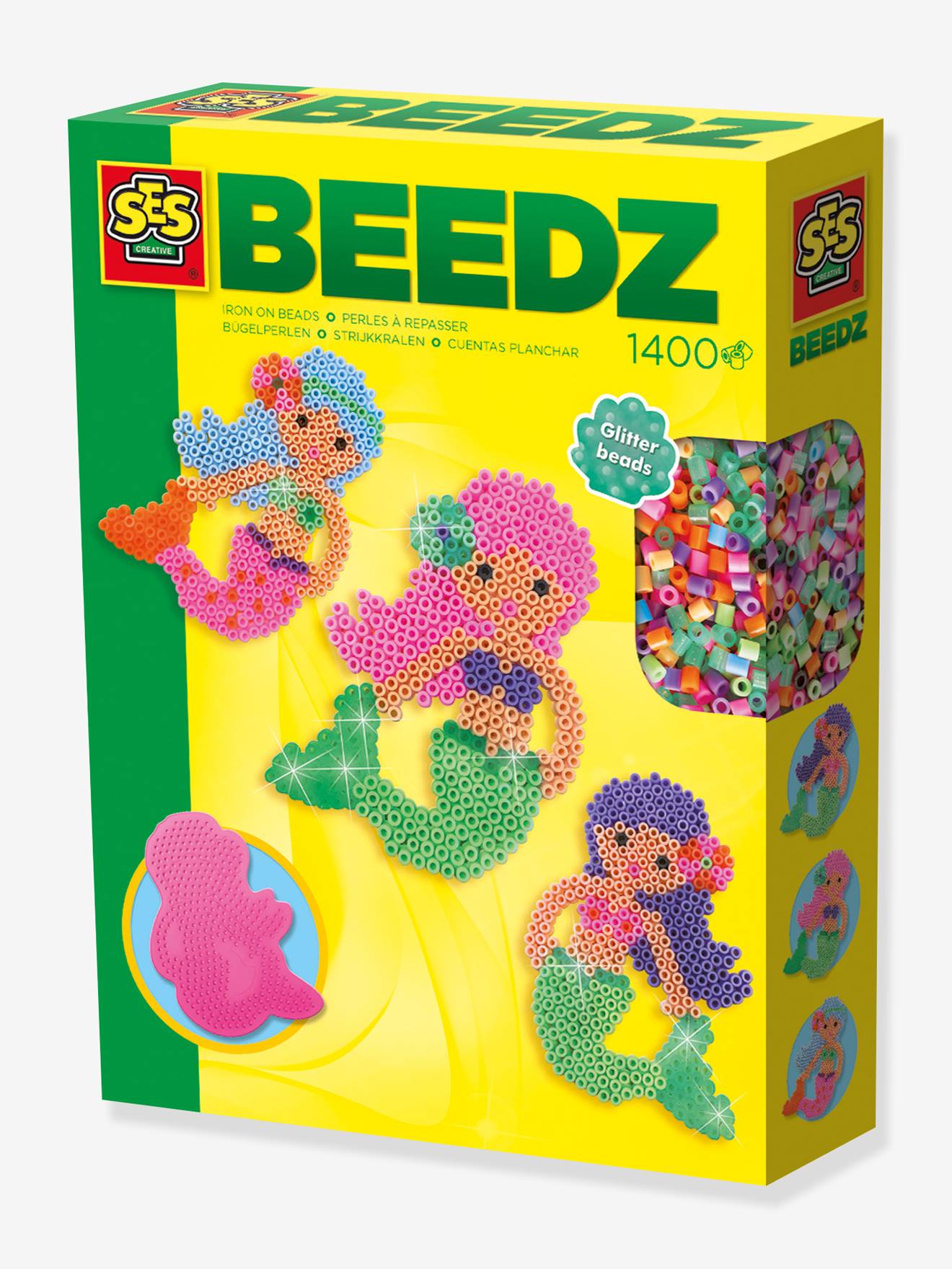 Bügelperlen-Set Meerjungfrau mit Glitzereffekt Kinder SES Creative von Ses Creative