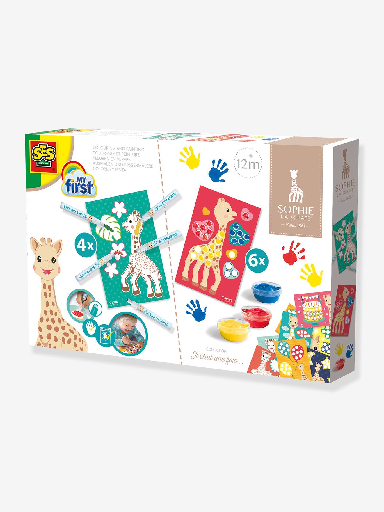 Fingerfarben-Set mit Bastelkarten und Markern Baby SES Creative von Ses Creative