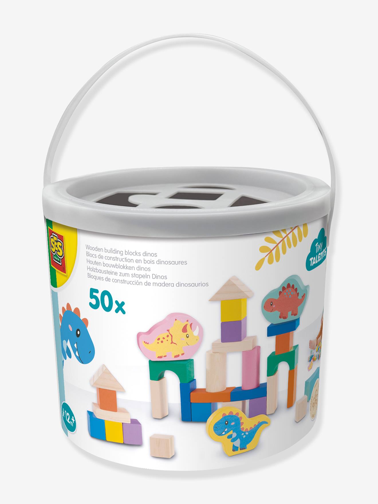 Holzbausteine-Set mit Dinosaurierfiguren Baby SES Creative von Ses Creative