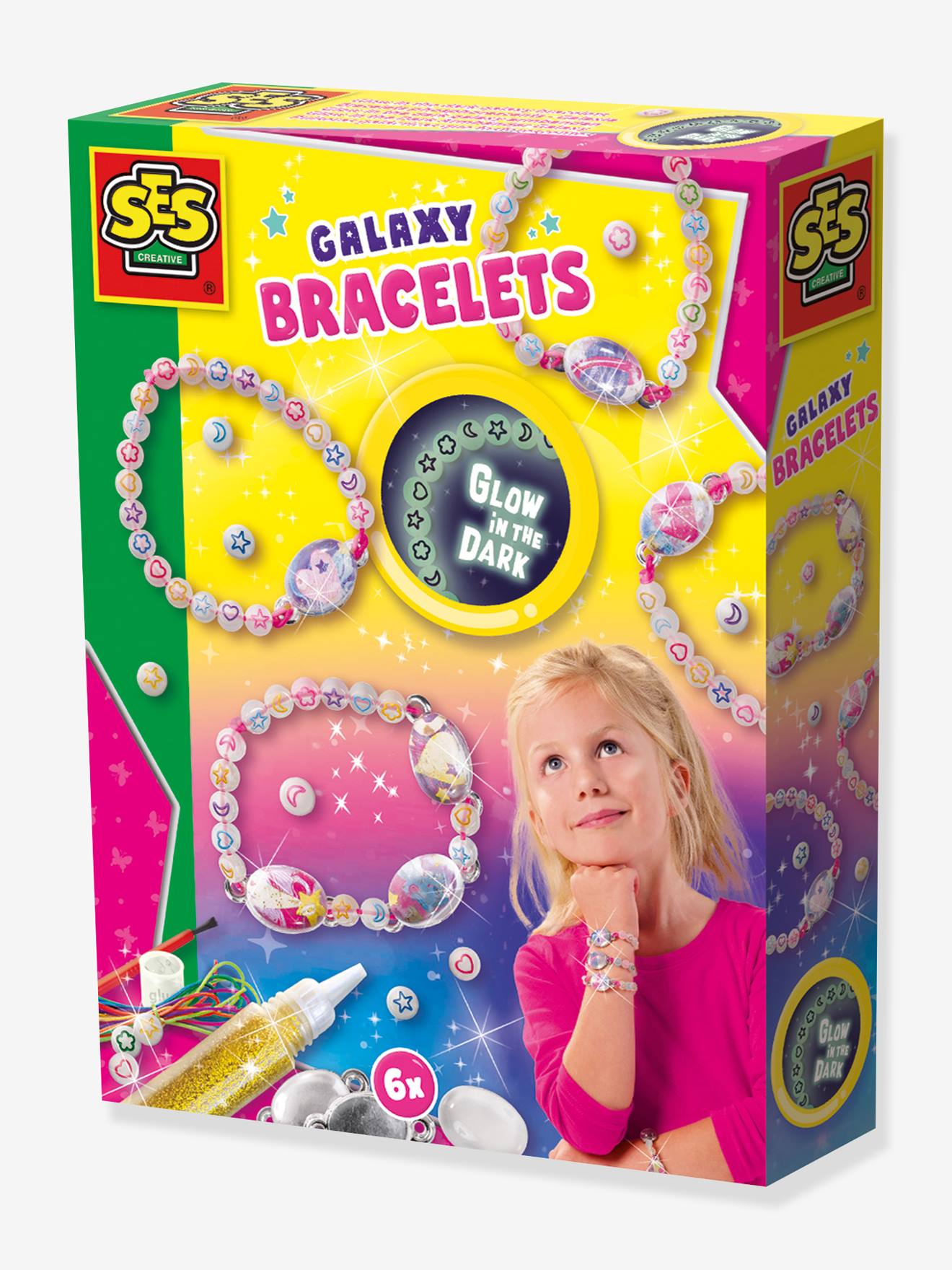 Leuchtende Bastelarmbänder Kinder GLOW-Effekt SES Creative von Ses Creative