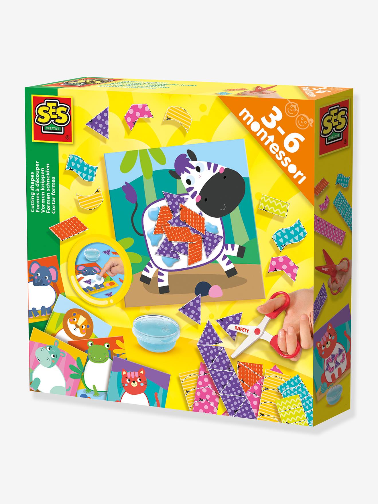 Montessori Bastel-Set Schneideformen mit Sicherheitsschere Kinder SES Creative von Ses Creative